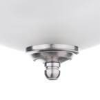 Two-light brushed nickel flush mount with frosted glass shade damaged box - Image 2