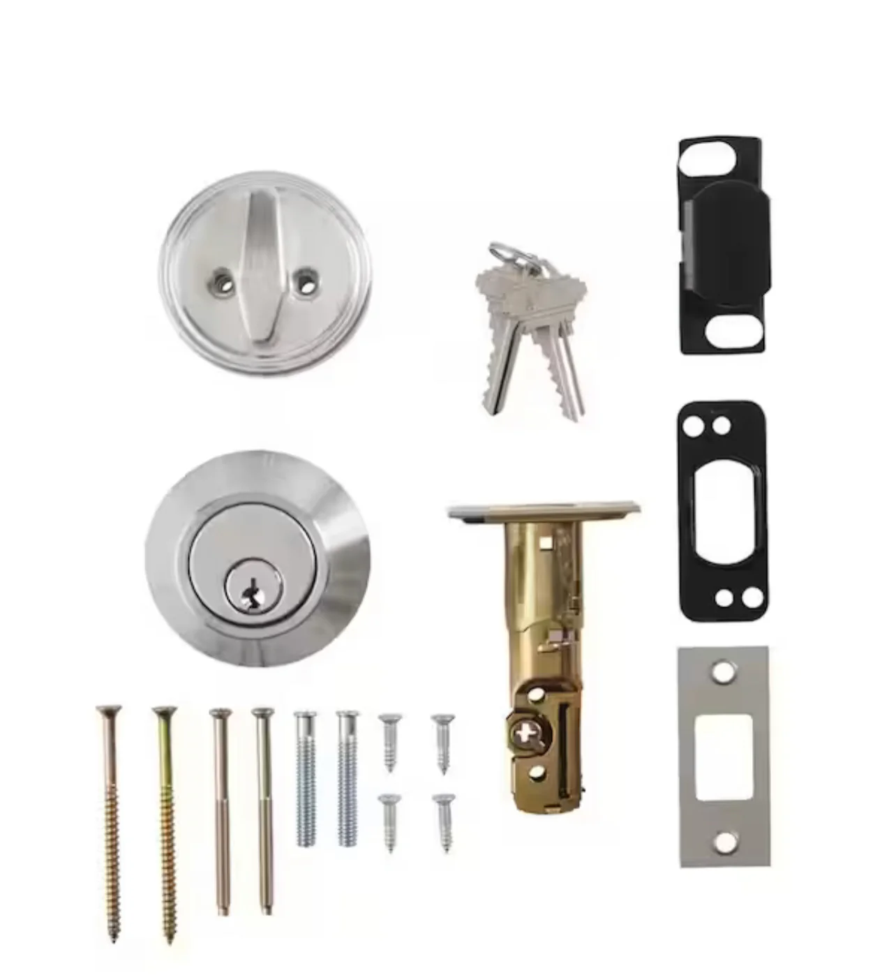 Universal Hardware  Industrial Duty Commercial Single Cylinder Deadbolt, UL 3-Hr Fire ANSI Grade 1, Satin Chrome Finish Damaged Box - Image 7