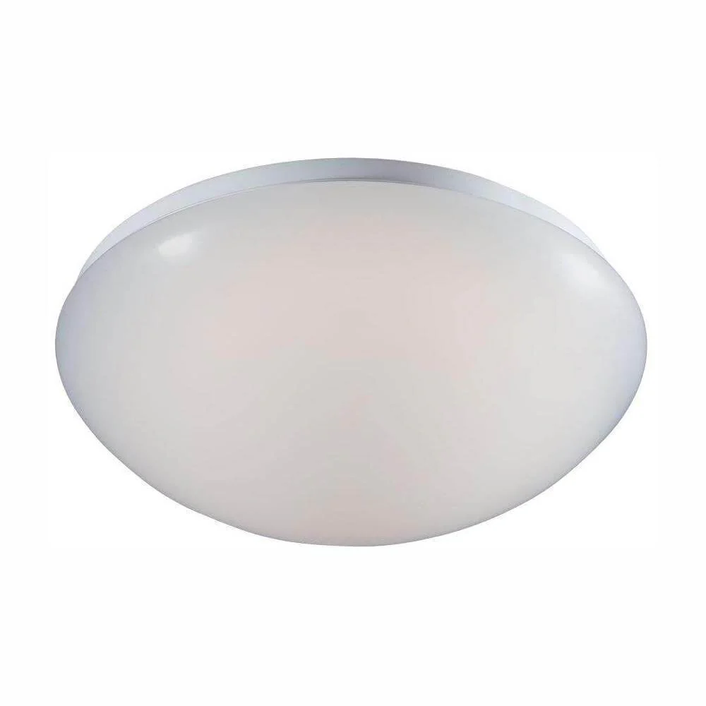 White integrated LED round puff flush mount damaged box