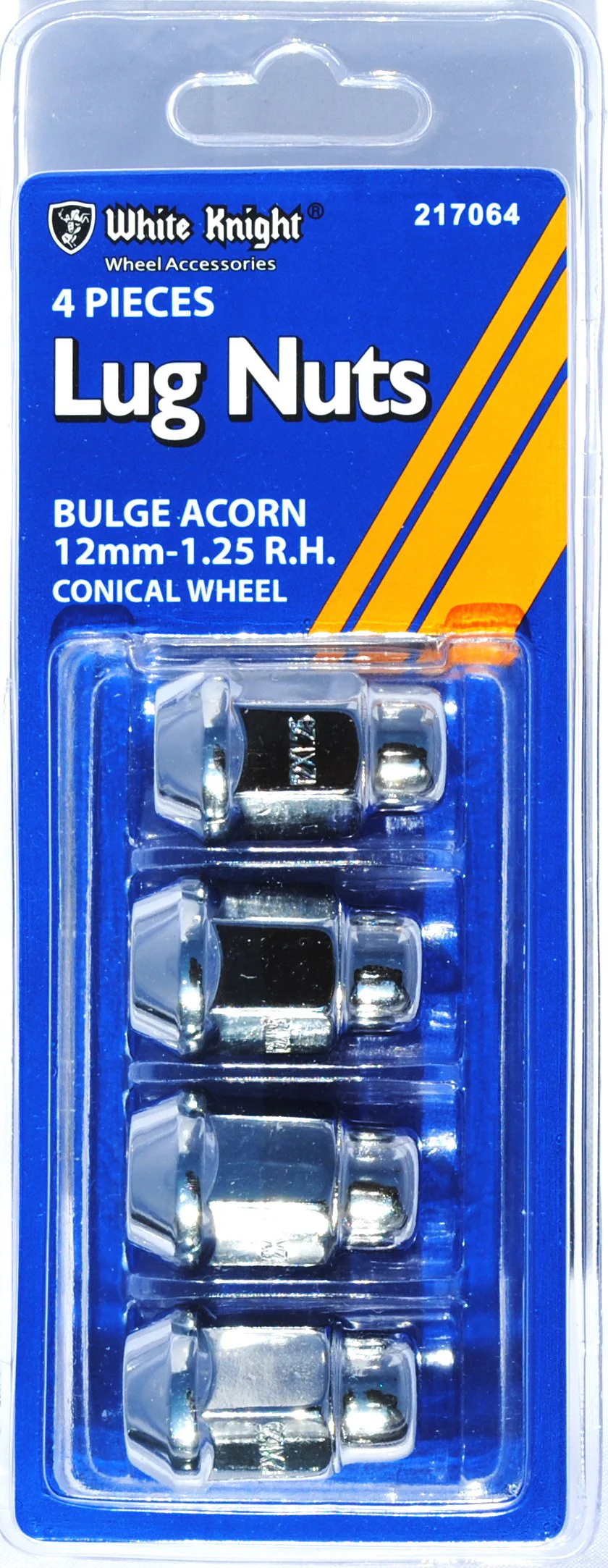 White Knight 12mm x 1.25 Bulge Acorn Lug Nut - Image 2