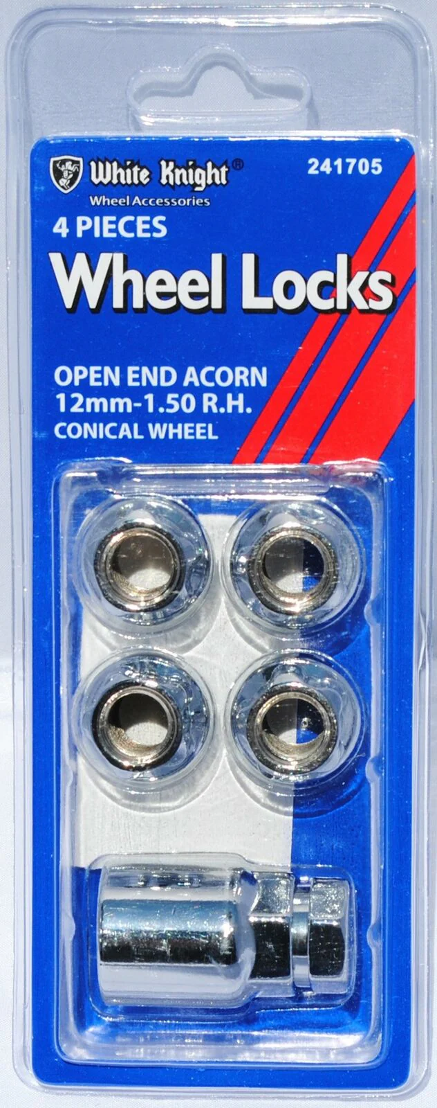 White Knight Wheel Locks 12mm-1.50- Damaged Box
