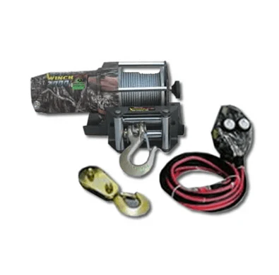 Wood Power 2000 LB Mossy Oak Camouflage Winch OUT OT STOCK 4/17/21