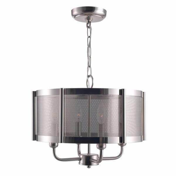 World Imports WI-8949-37 Xena Collection 4-Light Brushed Nickel Indoor Chandelier Damaged Box
