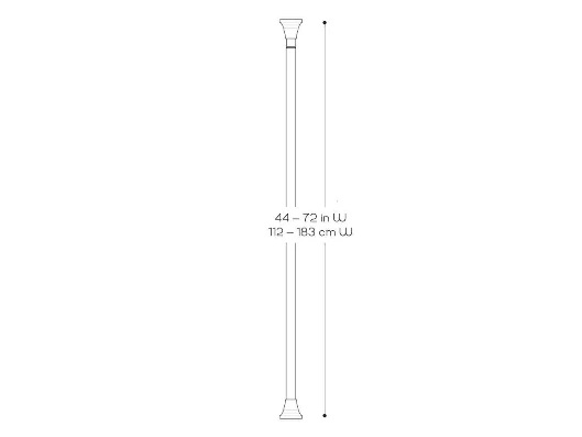 Zenna Home NeverRust Decorative Finial 46 in. to 72 in. Aluminum Adjustable Tension No-Tools Shower Curtain Rod in Brushed Nickel DAMAGED BOX - Image 3